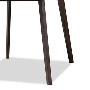 Baxton Studio Baxton Studio Britte Mid-Century Modern 5-Piece Wood Dining Set for Cozy Small Spaces and Nooks Light Fiesta-Smoke/Coffee Oak-5PC Dining Set