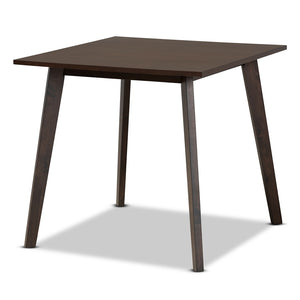 Baxton Studio Baxton Studio Britte Mid-Century Modern 5-Piece Wood Dining Set for Cozy Small Spaces and Nooks Dark Fiesta-Iron/Coffee Oak-5PC Dining Set