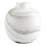 Moon Mist Vase White and Black Swirl 10468 Cyan Design