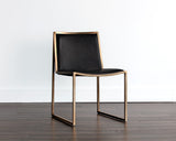 Blair Dining Chair - Antique Brass - Cantina Black 104711 Sunpan