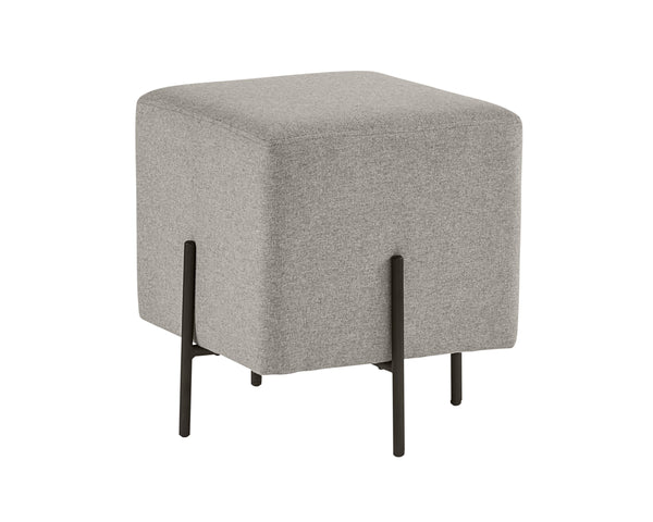 Sunpan Heston Square Upholstered Ottoman with Steel Frame for Modern Living Spaces 104718