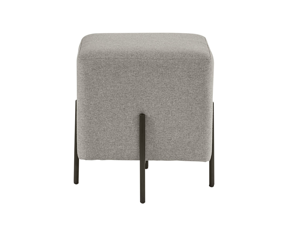 Sunpan Heston Square Upholstered Ottoman with Steel Frame for Modern Living Spaces 104718