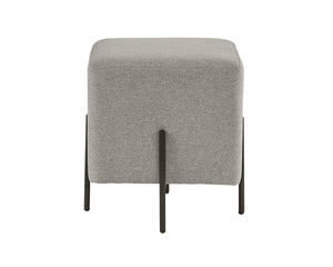 Sunpan Heston Square Upholstered Ottoman with Steel Frame for Modern Living Spaces 104718