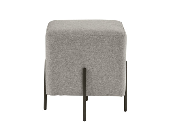 Sunpan Heston Square Upholstered Ottoman with Steel Frame for Modern Living Spaces 104718