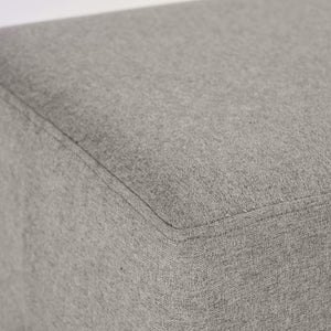 Sunpan Heston Square Upholstered Ottoman with Steel Frame for Modern Living Spaces 104718