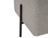 Heston Ottoman - Black - Dorset Platinum 104718 Sunpan