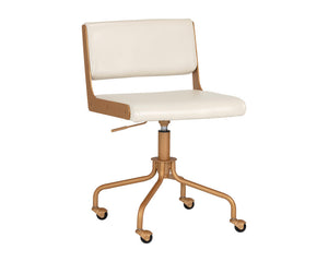 Davis Office Chair - Champagne Gold - Castillo Cream 104727 Sunpan
