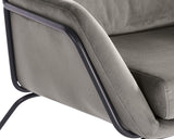 Watts Lounge Chair - Black - Antonio Charcoal 104728 Sunpan