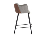 Griffin Counter Stool - November Grey / Bravo Cognac 104740 Sunpan