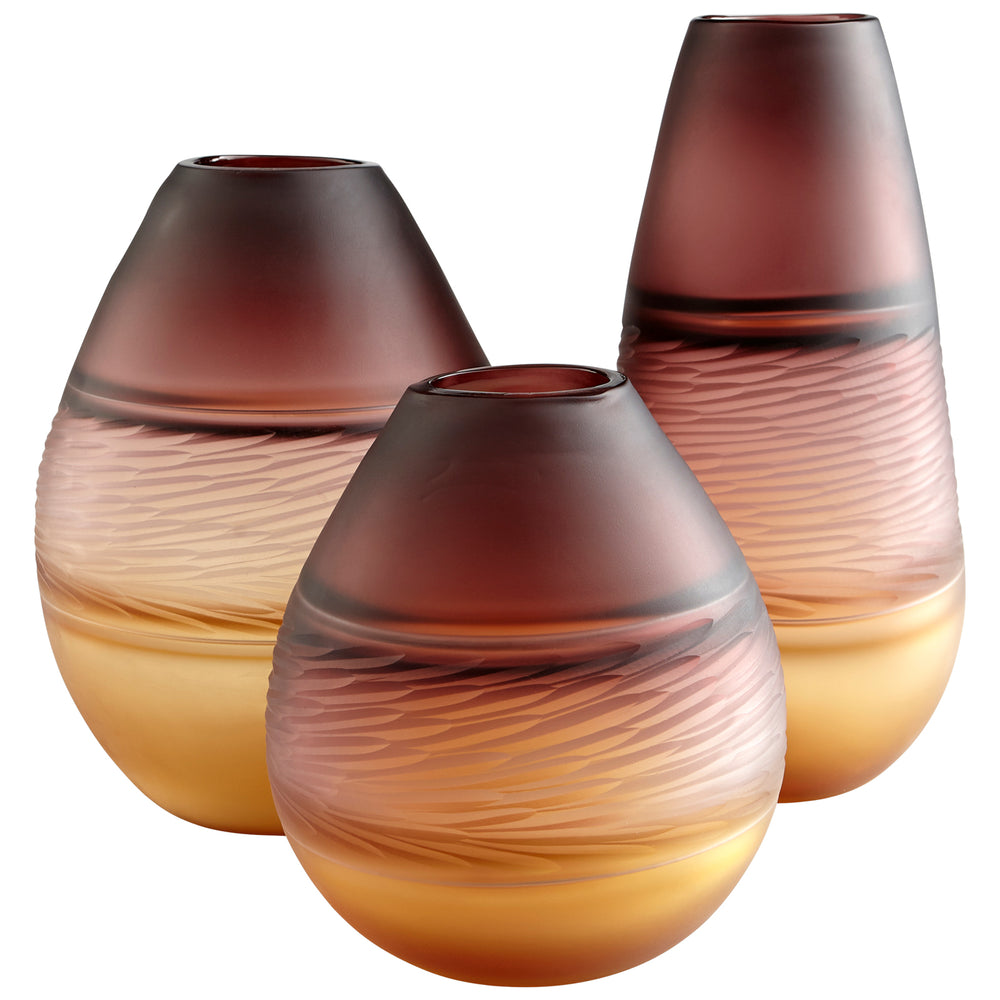 Leilani Vase Plum and Amber 10483 Cyan Design