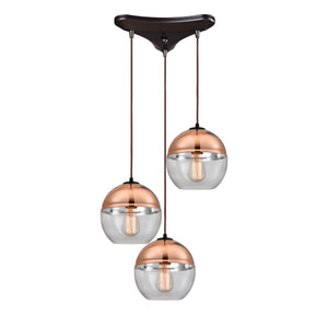 Revelo 17'' Wide 3-Light Multi Pendant - Oil Rubbed Bronze 10490/3 Elk Lighting