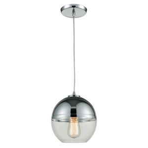 Revelo 8'' Wide 1-Light Mini Pendant - Polished Chrome 10492/1 Elk Lighting