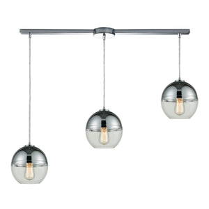 Revelo 38'' Wide 3-Light Slim Linear Pendant - Polished Chrome 10492/3L Elk Lighting