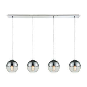 Revelo 46'' Wide 4-Light Linear Pendant - Polished Chrome 10492/4LP Elk Lighting