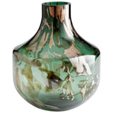 Maisha Vase Green and Gold 10492 Cyan Design
