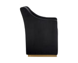 Zane Wheeled Lounge Chair - Abbington Black 104982 Sunpan