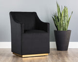 Zane Wheeled Lounge Chair - Abbington Black 104982 Sunpan