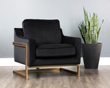 Kalmin Lounge Chair - Abbington Black 104983 Sunpan