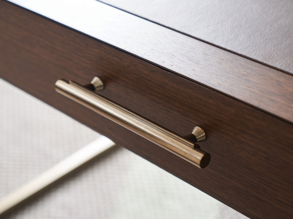 Lexington Sligh Berwick Writing Desk - Stylish Dark Walnut Design With Usb Charging, Leather Surface & Storage Drawers Dark Brown Wood 104-410