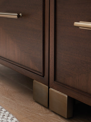 Lexington Sligh Berwick File Chest - Stylish Dark Walnut Finish With Locking Drawers & Pull-out Shelf For Home Offices Dark Brown Wood 104-450