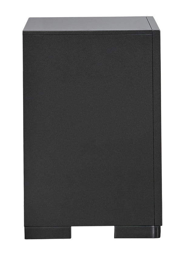 English Elm Milan Contemporary Wood Nightstand with Built in Led Lighting and Wave Sensor Control Wenge B078P497943