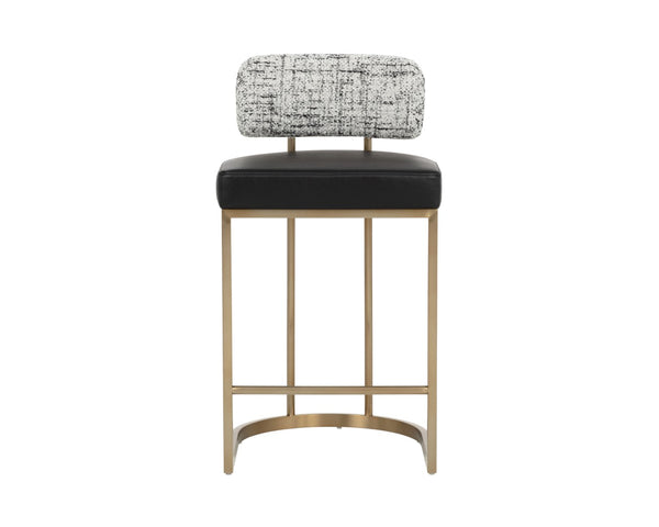 Sunpan LARISSA Counter Stool - Stylish Bravo Black & Halton Birch, Perfect for Modern Kitchens & Bars 112426