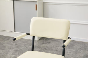 English Elm Dining Chairs Set of 2 Velvet Upholstered with Hangable Arms and Metal Legs W3493P449279