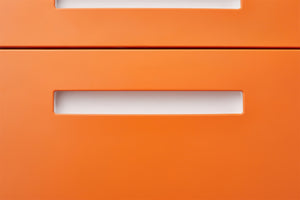 English Elm Rounded Steel Mobile Filing Cabinet with Locking Drawers for Home or Office Desk W1247P248838