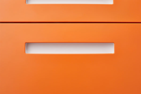 English Elm Rounded Steel Mobile Filing Cabinet with Locking Drawers for Home or Office Desk W1247P248838