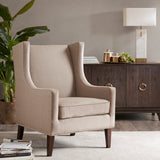 Madison Park Barton Modern/Contemporary Wing Chair FPF18-0152 Taupe