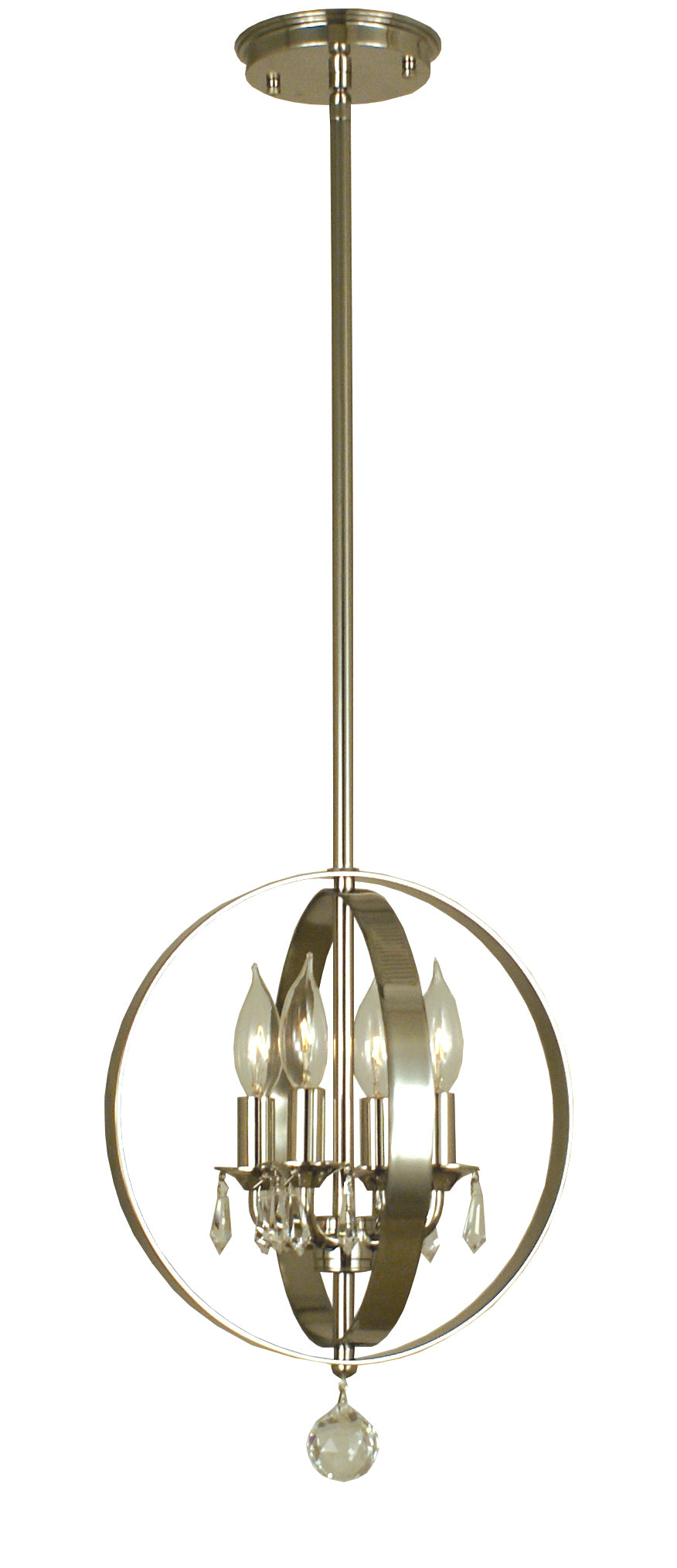 Framburg 4-light Floating Constellation Pendant Fixture – Elegant Miniature Chandeliers For Unique Spaces Polished Nickel Metal 1050 Pn