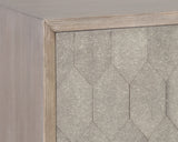 Aniston Sideboard - Large - White Ceruse - Taupe Shagreen 105008 Sunpan