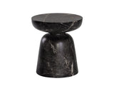 Lucida End Table - Marble Look - Black 105011 Sunpan