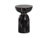 Goya End Table - Marble Look - Black 105012 Sunpan