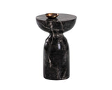 Goya End Table - Marble Look - Black 105012 Sunpan