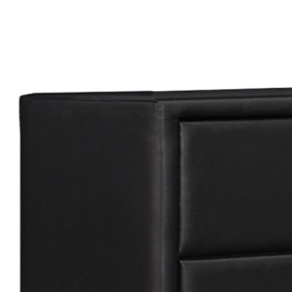 English Elm 5 Drawer Faux Leather Upholstered Chest Tapered Legs Bedroom Storage Modern B056P416786