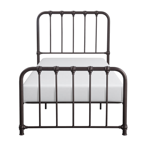English Elm Metal Bed Bethany Queen Platform with Curved Headboard and Timeless Accent Joints for Stylish Rooms Bronze 47.25 L x 41.75 W x 4 H B011P265593