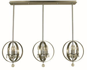 Framburg 12-light Floating Constellation Island Chandelier - Stunning Usa-made Design For Modern Spaces Brushed Nickel Metal 1051 Bn