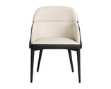 Hagan Dining Armchair - Dillon Cream / Dillon Black 105167 Sunpan