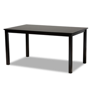 Baxton Studio Baxton Studio Eveline Modern Rectangular Dining Table for Six - Stylish Wood Centerpiece for Home Espresso RH7008T-Dark Brown-DT