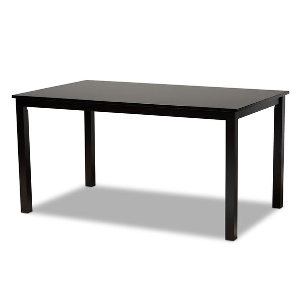 Baxton Studio Baxton Studio Eveline Modern Rectangular Dining Table for Six - Stylish Wood Centerpiece for Home Espresso RH7008T-Dark Brown-DT