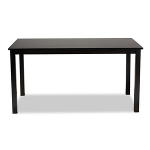 Baxton Studio Baxton Studio Eveline Modern Rectangular Dining Table for Six - Stylish Wood Centerpiece for Home Espresso RH7008T-Dark Brown-DT