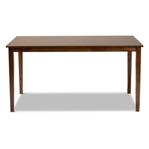 Baxton Studio Baxton Studio Eveline Modern Rectangular Dining Table for Six - Stylish Wood Centerpiece for Home Walnut RH7008T-Walnut-DT