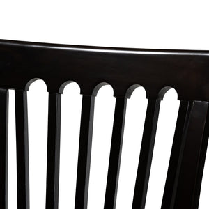 Baxton Studio Baxton Minette Modern Dining Chair Set - Espresso Finish, Plush Upholstery & Stylish Cut-Out Back RH319C-Sand/Dark Brown-DC-2PK