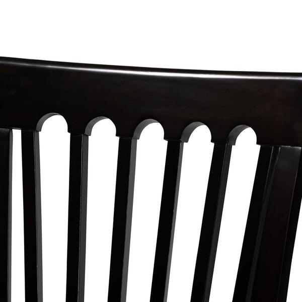 Baxton Studio Baxton Minette Modern Dining Chair Set - Espresso Finish, Plush Upholstery & Stylish Cut-Out Back RH319C-Sand/Dark Brown-DC-2PK