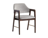 Milton Dining Armchair - Smoke Acacia - Polo Club Stone 105210 Sunpan