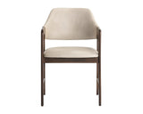 Milton Dining Armchair - Smoke Acacia - Bravo Cream 105211 Sunpan