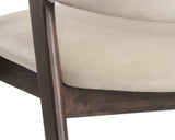 Milton Dining Armchair - Smoke Acacia - Bravo Cream 105211 Sunpan