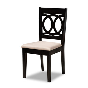 Baxton Studio Baxton Studio Modern 7-Piece Dining Set with Espresso Wood Finish and Comfortable Sand Upholstery Lenoir Sand 7-Piece RH315C-Sand/Dark Brown-7PC Dining Set