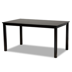 Baxton Studio Baxton Studio Modern 7-Piece Dining Set with Espresso Wood Finish and Comfortable Sand Upholstery Lenoir Sand 7-Piece RH315C-Sand/Dark Brown-7PC Dining Set